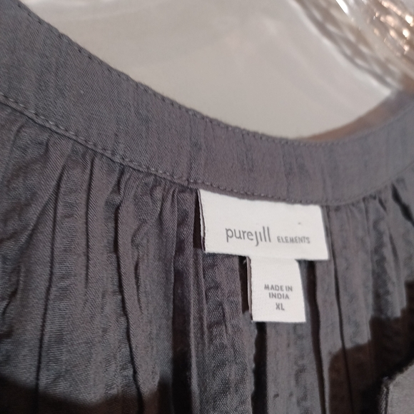 Pure Jill Collection Gray Embroidered Women's Top Size XL - Picture 3 of 7